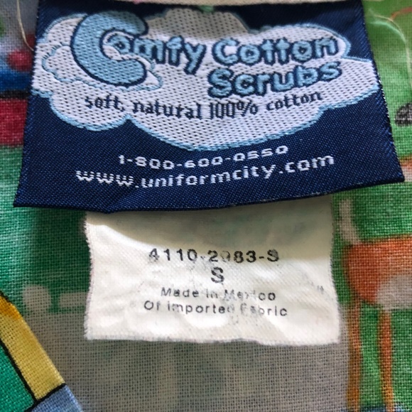 Comfy Cotton Scrubs Holiday Christmas Scrub Top S - Picture 5 of 5